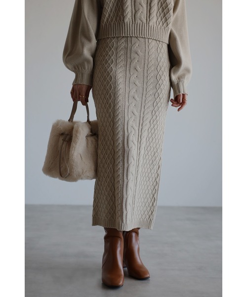 Bonjour Sagan（ボンジュールサガン）の「アランケーブルニット