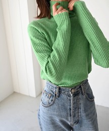 CANAL JEAN | via j(ヴィアジェイ) ワイドリブハイネックカラーニット(ニット/セーター)