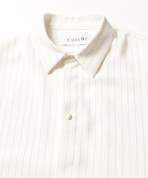 CULLNI 22SS ダブルサテンコンビシャツ　フレアパンツ　セットアップ CULLNI（クルニ）の「22-SS-005B ダブルサテンストライプシャツ