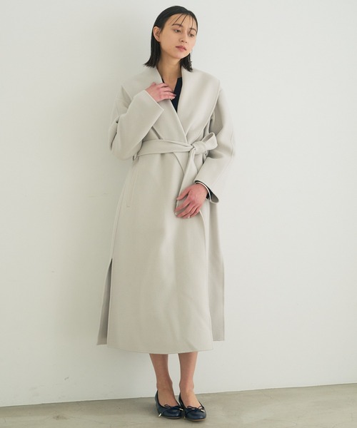 ANAYI(アナイ)の「スーパー120リバーショールコート(その他アウター・レディース・ライトグレー/サンドベージュ・36/38)」の1枚目の写真