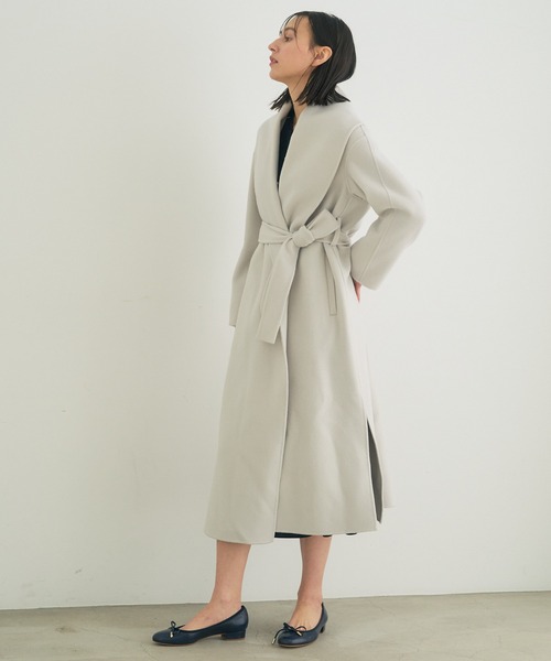 ANAYI(アナイ)の「スーパー120リバーショールコート(その他アウター・レディース・ライトグレー/サンドベージュ・36/38)」の7枚目の写真