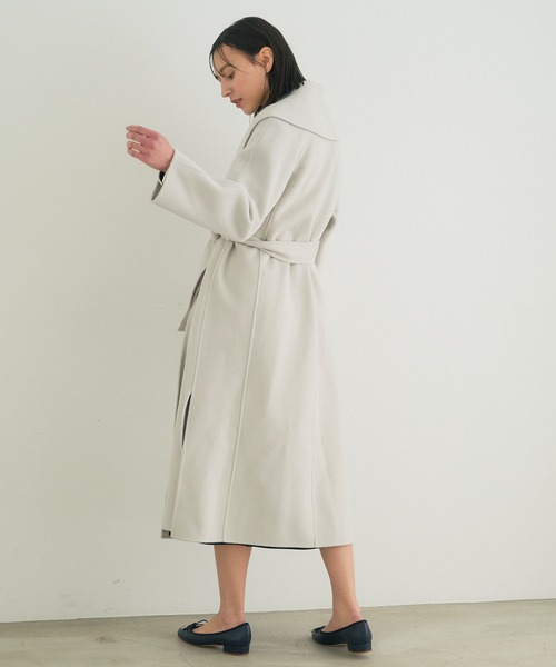 ANAYI(アナイ)の「スーパー120リバーショールコート(その他アウター・レディース・ライトグレー/サンドベージュ・36/38)」の8枚目の写真