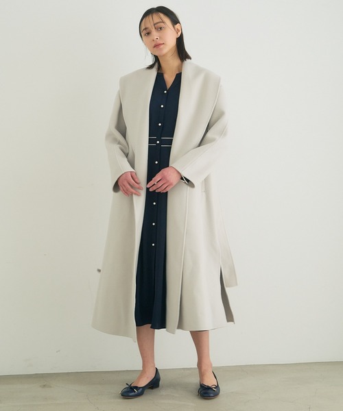 ANAYI(アナイ)の「スーパー120リバーショールコート(その他アウター・レディース・ライトグレー/サンドベージュ・36/38)」の9枚目の写真