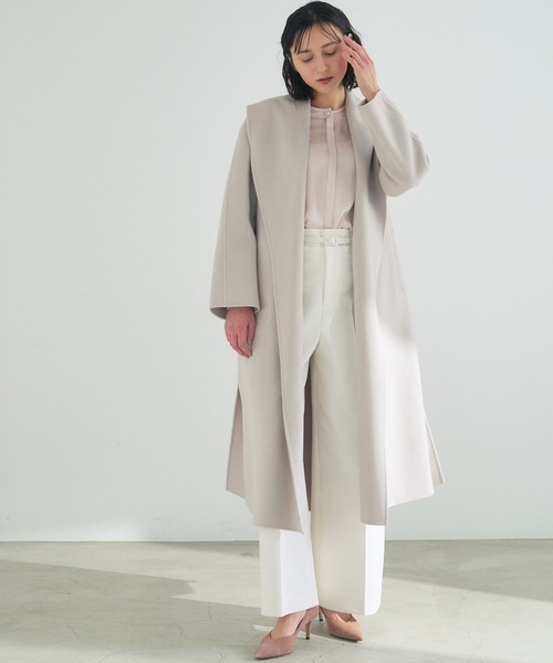 ANAYI(アナイ)の「スーパー120リバーショールコート(その他アウター・レディース・ライトグレー/サンドベージュ・36/38)」の15枚目の写真