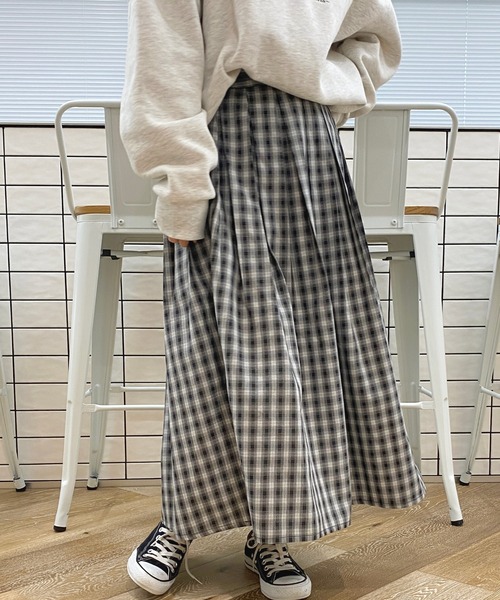 apres jour(アプレジュール)の「チェックタックスカート【ZOZOTOWN限定アイテム】(スカート・レディース・ブラック系その他/カーキ/ブラウン系その他・SMALL/MEDIUM/X-LARGE)」の5枚目の写真