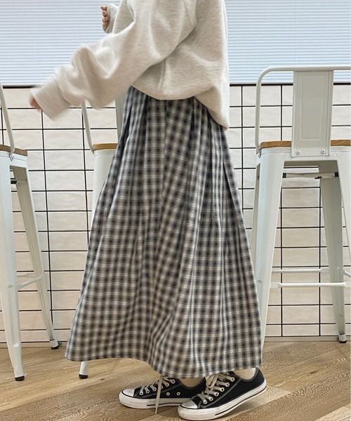apres jour(アプレジュール)の「チェックタックスカート【ZOZOTOWN限定アイテム】(スカート・レディース・ブラック系その他/カーキ/ブラウン系その他・SMALL/MEDIUM/X-LARGE)」の8枚目の写真