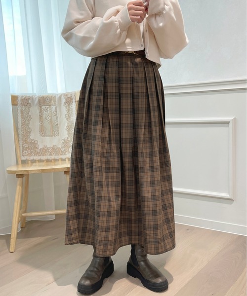 apres jour(アプレジュール)の「チェックタックスカート【ZOZOTOWN限定アイテム】(スカート・レディース・ブラック系その他/カーキ/ブラウン系その他・SMALL/MEDIUM/X-LARGE)」の16枚目の写真