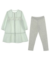 KID BLUE（キッドブルー）の「キッドブルー -ラインフラワーエンブＮ -【キッズ】パジャマ -SNSM513 -kidblue（ルームウェア/パジャマ）」