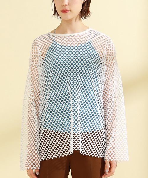 Ray BEAMS(レイビームス)の「Ray BEAMS / メッシュ ロングスリーブ Tシャツ(Tシャツ/カットソー・レディース・ホワイト/ブラック/オレンジ・ONE SIZE)」の20枚目の写真