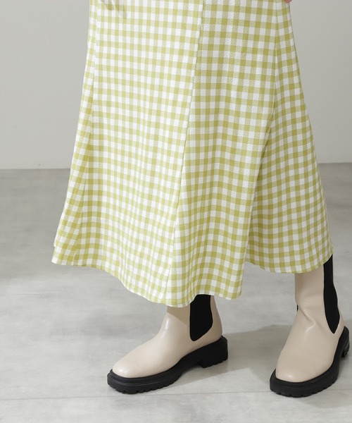 N.（N. Natural Beauty Basic）（エヌエヌナチュラルビューティーベーシック）の「【S Size Line】◆ギンガムチェックマーメイドスカート（スカート・レディース・ブラック系その他/グリーン系その他・SMALL/MEDIUM）」の10枚目の写真