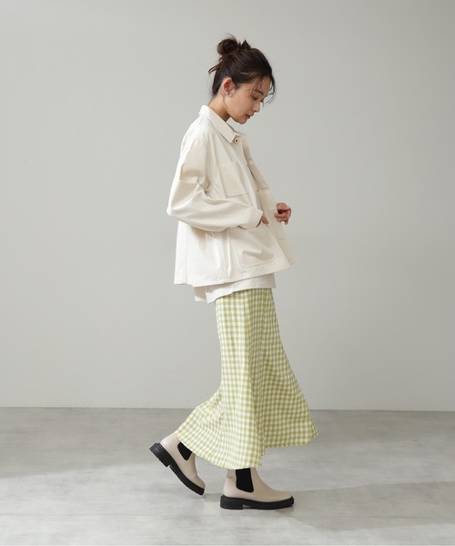 N.（N. Natural Beauty Basic）（エヌエヌナチュラルビューティーベーシック）の「【S Size Line】◆ギンガムチェックマーメイドスカート（スカート・レディース・ブラック系その他/グリーン系その他・SMALL/MEDIUM）」の4枚目の写真