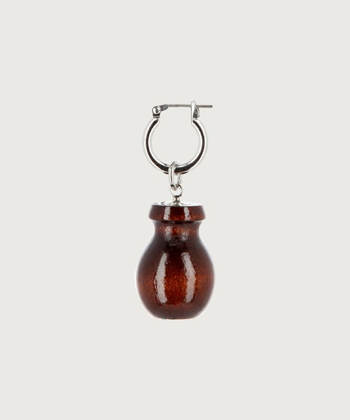 G.V.G.V.（ジーヴィージーヴィー）の「WOOD BEADS EARRINGS（ピアス（両耳用）・レディース・シルバー・ONE SIZE）」の5枚目の写真