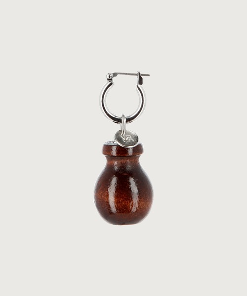 G.V.G.V.（ジーヴィージーヴィー）の「WOOD BEADS EARRINGS（ピアス（両耳用）・レディース・シルバー・ONE SIZE）」の4枚目の写真