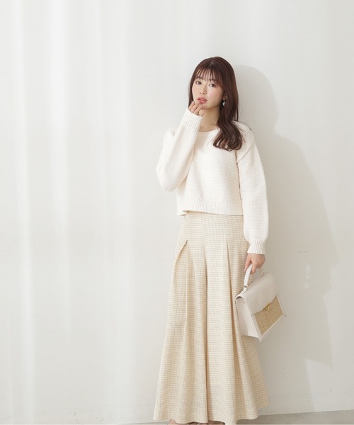 PROPORTION BODY DRESSING（プロポーションボディドレッシング）の「＜Ｅ＞チェックフレアワイドパンツ / 1212137300（その他パンツ・レディース・ベージュ/ブラック・SMALL/MEDIUM）」の12枚目の写真