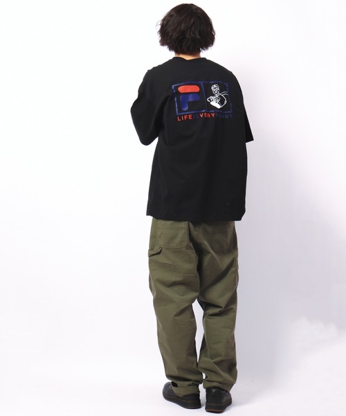 FILA HERITAGE(フィラヘリテージ)の「FILA 半袖ポケット付きTシャツ(Tシャツ/カットソー・メンズ・ホワイト/ブラック/ホワイト系その他/アッシュ/サックスブルー・M/L/XL)」の21枚目の写真