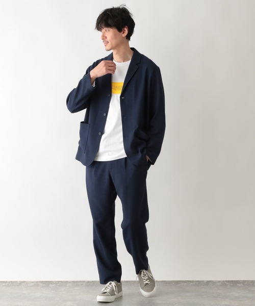 GLOBAL WORK(グローバルワーク)の「スズリラジャケット/261971(テーラードジャケット・メンズ・ネイビー/その他/ライトベージュ・SMALL/MEDIUM/LARGE)」の8枚目の写真