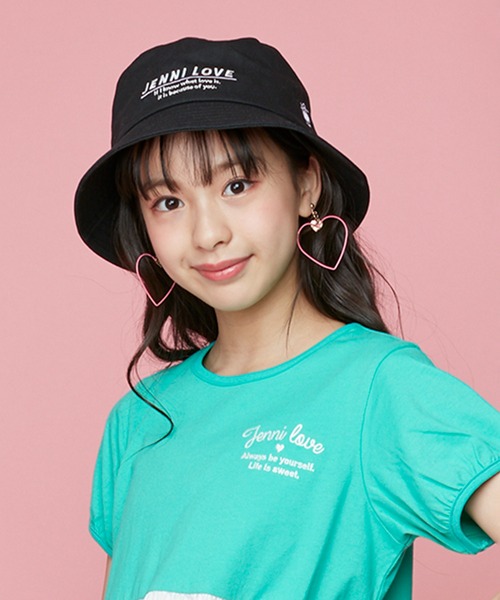 JENNI love(ジェニィラブ)の「スイーツモチーフバケットハット(ハット・キッズ・ブラック/ベージュ・54cm/56cm)」の2枚目の写真