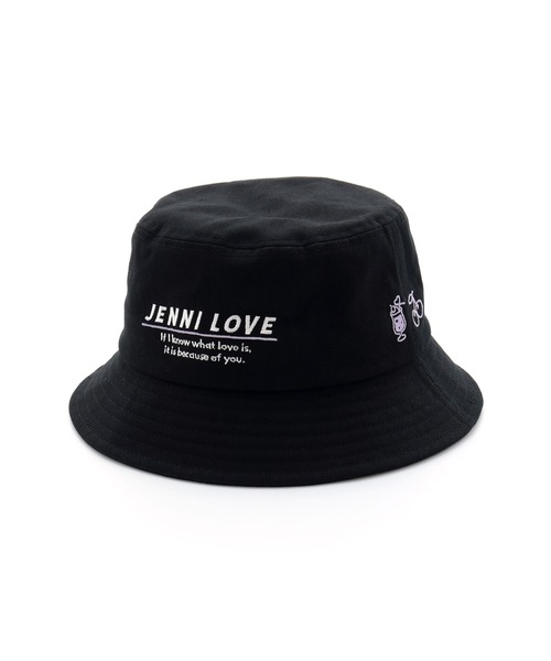 JOINTS love ear art Black hat バケットハット