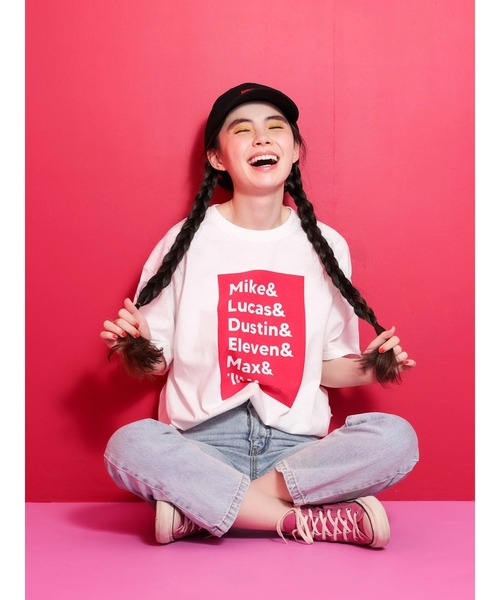 Green Parks(グリーンパークス)の「■STRANGER THINGS NAME T(Tシャツ/カットソー・レディース・オフホワイト・FREE)」の6枚目の写真