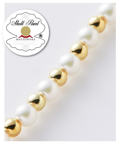 IEDIT（イディット）の「ＩＥＤＩＴ　小森美穂子さんコラボ　ハートチャームが大人の遊び心　貝パール遣いのデザインネックレス〈ホワイト〉（ネックレス・レディース・ホワイト×ゴールド・ONE SIZE）」の4枚目の写真