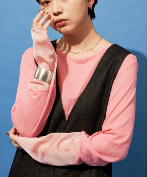 Aunt Marie's(アントマリーズ)の「Vネックデニムジャンスカ(ジャンパースカート・レディース・ネイビー/アイボリー/ブラック・FREE)」の21枚目の写真