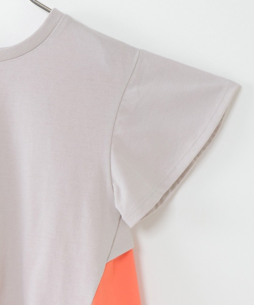 ikka(イッカ)の「【キッズ】異素材バックシャンTシャツ(100~160cm)(Tシャツ/カットソー・キッズ・ライトグレー/ブラック・100/110/120/130/140/150/160)」の8枚目の写真