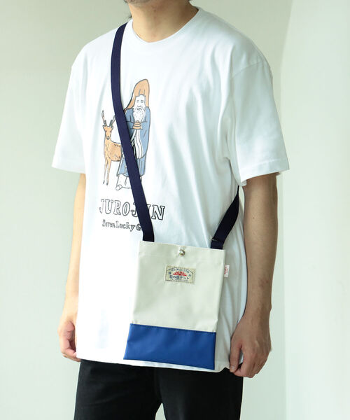 BEAMS JAPAN（ビームス　ジャパン）の「日の出テント × BEAMS JAPAN / 別注 サコッシュ（ショルダーバッグ・メンズ・オフホワイト/オレンジ/グリーン系その他2・ONE SIZE）」の4枚目の写真