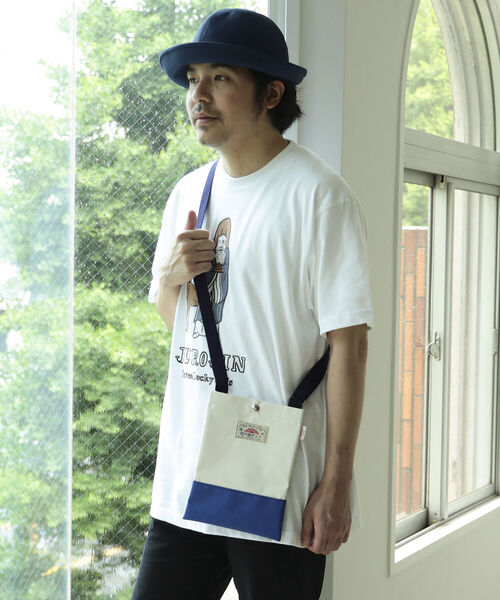 BEAMS JAPAN（ビームス　ジャパン）の「日の出テント × BEAMS JAPAN / 別注 サコッシュ（ショルダーバッグ・メンズ・オフホワイト/オレンジ/グリーン系その他2・ONE SIZE）」の6枚目の写真