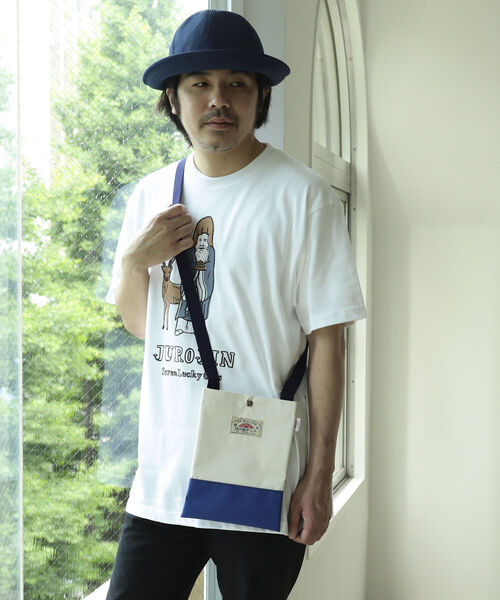 BEAMS JAPAN（ビームス　ジャパン）の「日の出テント × BEAMS JAPAN / 別注 サコッシュ（ショルダーバッグ・メンズ・オフホワイト/オレンジ/グリーン系その他2・ONE SIZE）」の7枚目の写真