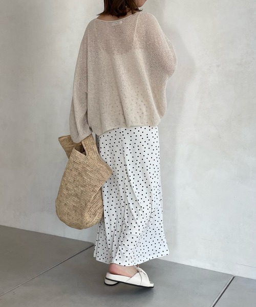 DouDou(ドゥドゥ)の「ドットカットマーメイドスカート(スカート・レディース・チャコールグレー/オフホワイト・FREE)」の16枚目の写真