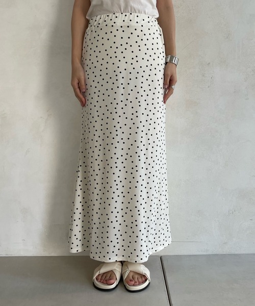 DouDou(ドゥドゥ)の「ドットカットマーメイドスカート(スカート・レディース・チャコールグレー/オフホワイト・FREE)」の20枚目の写真