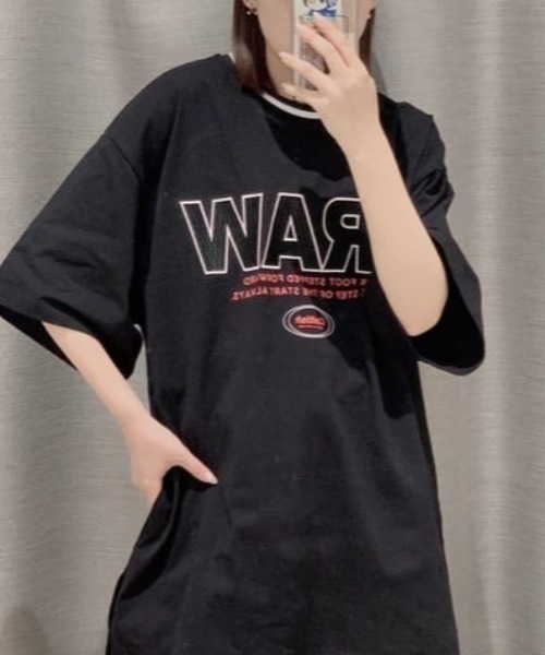 WEGO(ウィゴー)の「WEGO/ラインリブBIGT(Tシャツ/カットソー・レディース・サックスブルー/ブラック・FREE)」の9枚目の写真