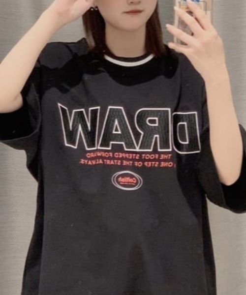 WEGO(ウィゴー)の「WEGO/ラインリブBIGT(Tシャツ/カットソー・レディース・サックスブルー/ブラック・FREE)」の10枚目の写真