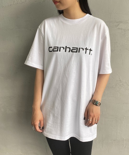 Carhartt WIP（カーハートダブリューアイピー）の「[carhartt WIP/カーハートダブリューアイピー] SCRIPT ロゴプリントTシャツ（Tシャツ/カットソー・レディース・ホワイト/ブラック・XL/M/L）」の13枚目の写真