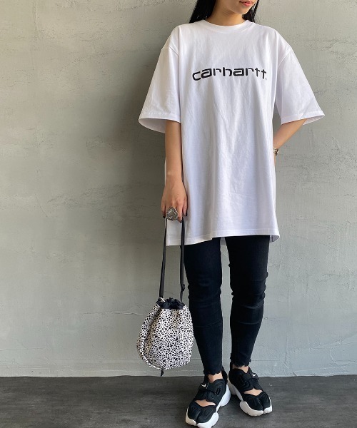 Carhartt WIP（カーハートダブリューアイピー）の「[carhartt WIP/カーハートダブリューアイピー] SCRIPT ロゴプリントTシャツ（Tシャツ/カットソー・レディース・ホワイト/ブラック・XL/M/L）」の8枚目の写真