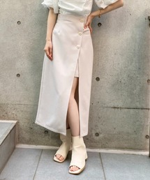 one after another NICE CLAUP | 新色追加　サイドボタンスリットスカート(スカート)