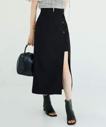 one after another NICE CLAUP | 新色追加　サイドボタンスリットスカート(スカート)