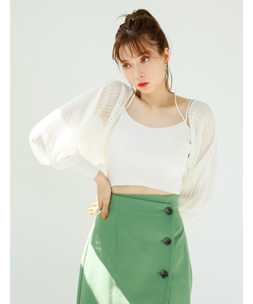 one after another NICE CLAUP（ワンアフターアナザーナイスクラップ）の「新色追加　サイドボタンスリットスカート（スカート・レディース・グリーン/ブラウン系その他/アイボリー/ブラック/ピンク/ピンク系/オレンジ・FREE）」の19枚目の写真