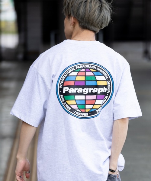 Paragraph(パラグラフ)の「【PARAGRAPH/パラグラフ】カラフルアースロゴデザインTシャツ/バックプリント/ビッグシルエット(Tシャツ/カットソー・メンズ・ホワイト/チャコールグレー/アッシュグレー/ブラック/パープル/オレンジ/ブルー/グリーン・FREE)」の5枚目の写真