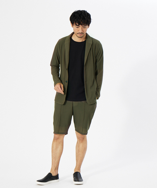 ABAHOUSE GRAY(アバハウスグレイ)の「【セットアップ対応/MASCHILE】ハニカム メッシュ イージー ショーツ(その他パンツ・メンズ・モカ/ネイビー/ブラック・46/48)」の11枚目の写真