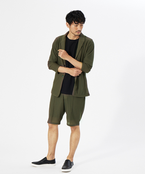 ABAHOUSE GRAY(アバハウスグレイ)の「【セットアップ対応/MASCHILE】ハニカム メッシュ イージー ショーツ(その他パンツ・メンズ・モカ/ネイビー/ブラック・46/48)」の12枚目の写真
