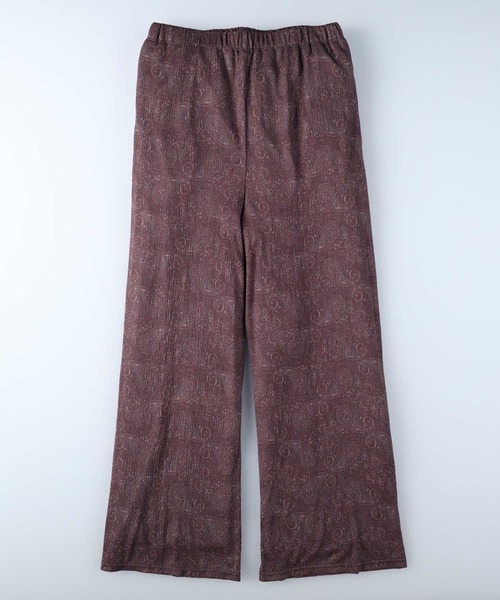 HONEYSUCKLE ROSE（ハニーサックルローズ）の「肌触りよいストレッチ素材【HONEYSUCKLE ROSE】柄プリーツイージーパンツ（その他パンツ・レディース・ワイン/ブラック/グリーン・M/L）」の10枚目の写真