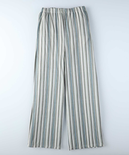 HONEYSUCKLE ROSE（ハニーサックルローズ）の「肌触りよいストレッチ素材【HONEYSUCKLE ROSE】柄プリーツイージーパンツ（その他パンツ・レディース・ワイン/ブラック/グリーン・M/L）」の8枚目の写真