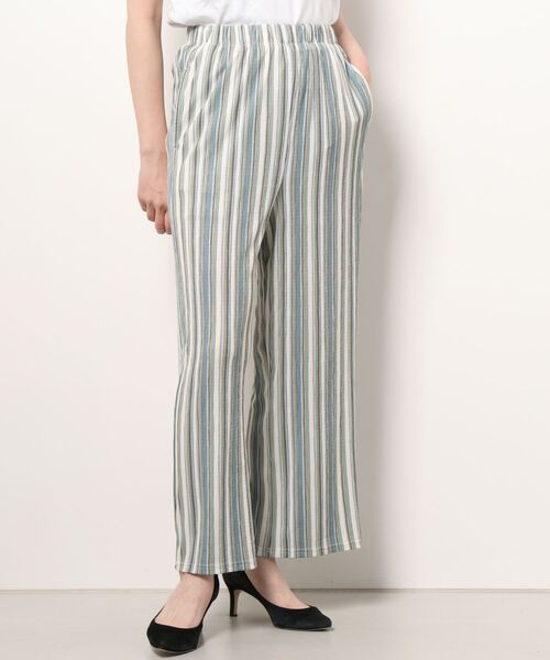 HONEYSUCKLE ROSE（ハニーサックルローズ）の「肌触りよいストレッチ素材【HONEYSUCKLE ROSE】柄プリーツイージーパンツ（その他パンツ・レディース・ワイン/ブラック/グリーン・M/L）」の6枚目の写真