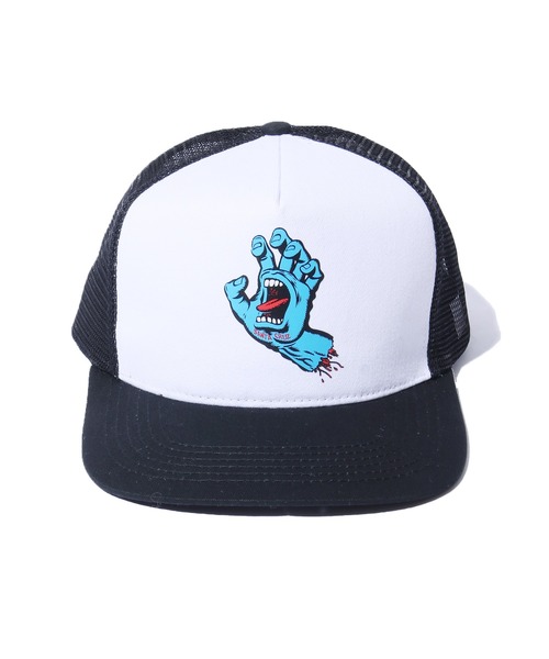 SANTA CRUZ（サンタクルーズ）の「SANTACRUZ/サンタクルーズ Screaming Hand Front Mesh Trucker High Profile Hat メッシュキャップ（キャップ・メンズ・ブラック×ブラック/ホワイト×ブラック・FREE）」の10枚目の写真