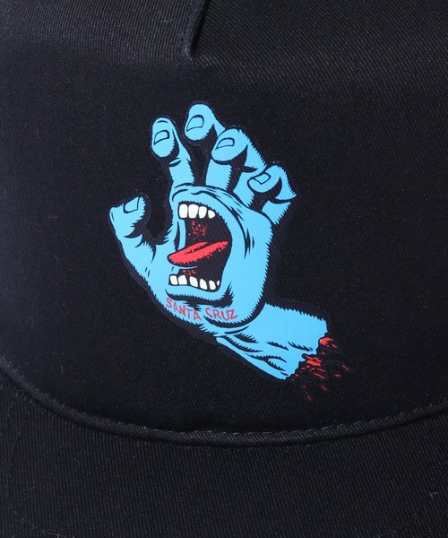 SANTA CRUZ（サンタクルーズ）の「SANTACRUZ/サンタクルーズ Screaming Hand Front Mesh Trucker High Profile Hat メッシュキャップ（キャップ・メンズ・ブラック×ブラック/ホワイト×ブラック・FREE）」の6枚目の写真