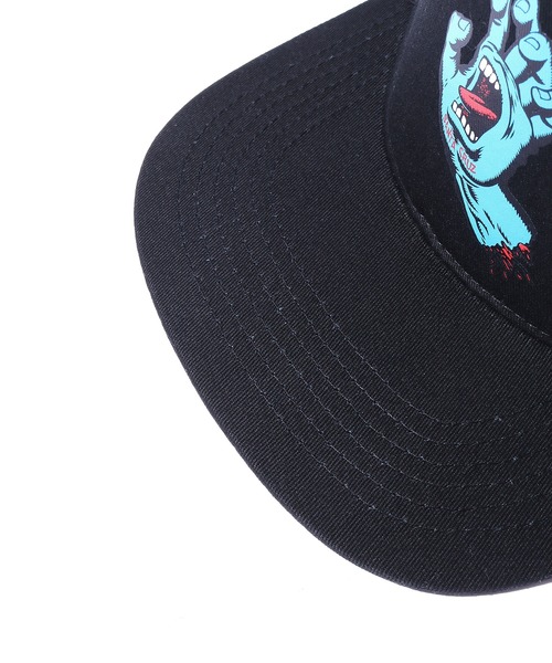 SANTA CRUZ（サンタクルーズ）の「SANTACRUZ/サンタクルーズ Screaming Hand Front Mesh Trucker High Profile Hat メッシュキャップ（キャップ・メンズ・ブラック×ブラック/ホワイト×ブラック・FREE）」の5枚目の写真