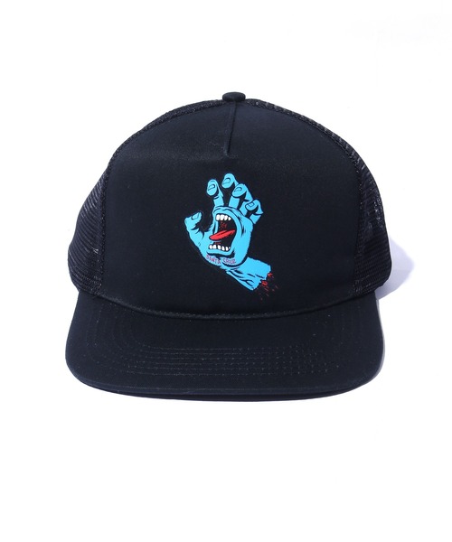 SANTA CRUZ（サンタクルーズ）の「SANTACRUZ/サンタクルーズ Screaming Hand Front Mesh Trucker High Profile Hat メッシュキャップ（キャップ・メンズ・ブラック×ブラック/ホワイト×ブラック・FREE）」の12枚目の写真