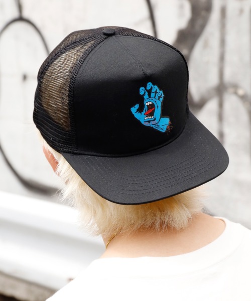 SANTA CRUZ（サンタクルーズ）の「SANTACRUZ/サンタクルーズ Screaming Hand Front Mesh Trucker High Profile Hat メッシュキャップ（キャップ・メンズ・ブラック×ブラック/ホワイト×ブラック・FREE）」の16枚目の写真