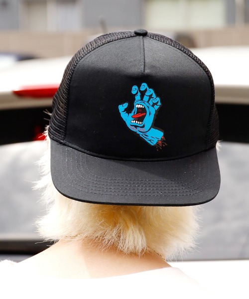 SANTA CRUZ（サンタクルーズ）の「SANTACRUZ/サンタクルーズ Screaming Hand Front Mesh Trucker High Profile Hat メッシュキャップ（キャップ・メンズ・ブラック×ブラック/ホワイト×ブラック・FREE）」の20枚目の写真
